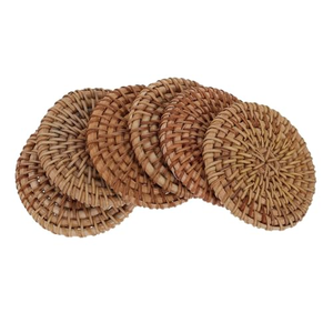Sous-verres et sets de table en rotin faits à la main pour cuisine et salle à manger - Product Image 1