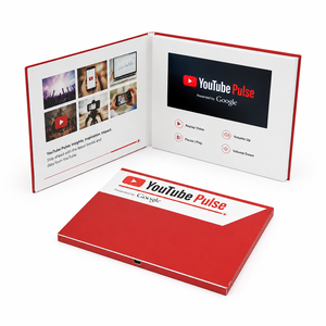 Tarjeta Reproductora de Video con Pantalla LCD HD Hecha a Mano, Batería de 2000 mAh, Cubierta Rígida, Folleto Digital con Video - Product Image 1