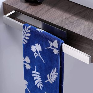 Porte-serviettes de bain auto-adhésif sans perçage 39 cm, barre porte-serviettes adhésive pour salle de bain, support de serviettes de douche - Product Image 6