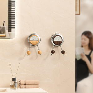 No-drill Wall Hooks 2 Hooks Removable Suction Cup Kitchen And Bathroom Hooks - Product Image 1
