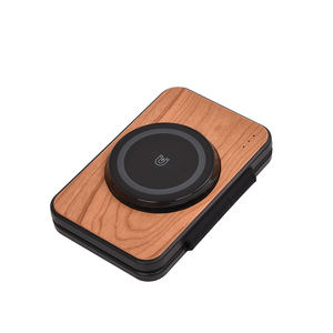 Estación de carga inalámbrica rápida de madera de cerezo compatible <span class=keywords><strong>con</strong></span> <span class=keywords><strong>iPhone</strong></span> 15 ProMax 14 Pro Max S24 /S24Ultra <span class=keywords><strong>AirPods</strong></span> Pro - Product Image 3