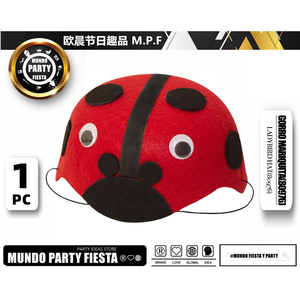 Festival cappello coccinella stile Character poliestere Fascinator per festa nuziale spiaggia e scena Casual all'aperto-80976 - Product Image 1