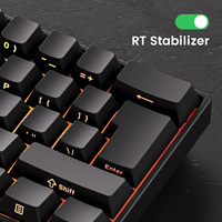 Clavier de jeu magnétique AKKO FUN60 Pro ST noir, disposition ISO, clavier mécanique OEM 60 %, taux de polling 8K – Offre spéciale Brésil