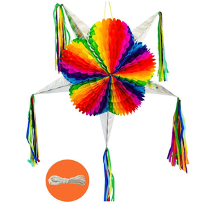 Große mexikanische Stern <span class=keywords><strong>Pinata</strong></span> 30 Ft Rop 32 "33" Falten <span class=keywords><strong>Pinata</strong></span> Gold funkelnde Zapfen Mexiko Geburtstag Dekorationen Faltbare <span class=keywords><strong>Pinata</strong></span> Party - Product Image 1