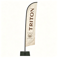Drapeau extérieur personnalisé 3x5 pieds avec base de poteau, tissu robuste pour la publicité commerciale