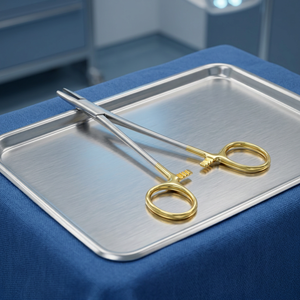 Porte-aiguilles Olsen Hegar 4,5 pouces, instrument chirurgical médical manuel, inserts en carbure de tungstène, acier inoxydable - Product Image 3