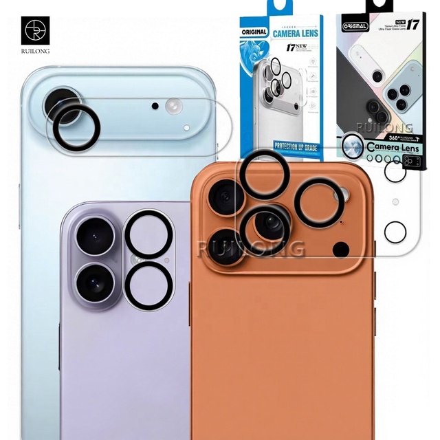 3D Anti-Scratch HD Camera Lens Protector Tempered Glass Mobile Phone Camera Protector for IPhone 13 14 15 16E 16 17 Pro Max Air
