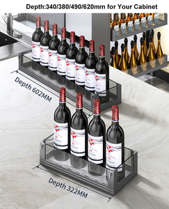 Unidades de despensa extraíbles de vidrio HNOSS Bastidores de varios niveles Organizador de cesta Gabinete de despensa <span class=keywords><strong>alto</strong></span> - Product Image 3