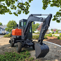 Excavatrice diesel toute neuve de roue de la machine 6Ton de creusement de construction chinoise à vendre