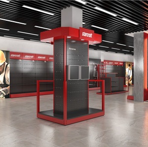 Cửa hàng Trung khoan điện đào hầm cờ lê mô-men xoắn tác động ổ cắm làm vườn chung công cụ mài mòn và phụ kiện hiển thị đứng - Product Image 4