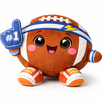 Peluche de ballon de sport personnalisée mignonne, mascotte de football américain ou de rugby, jouet en peluche pour enfants et fans