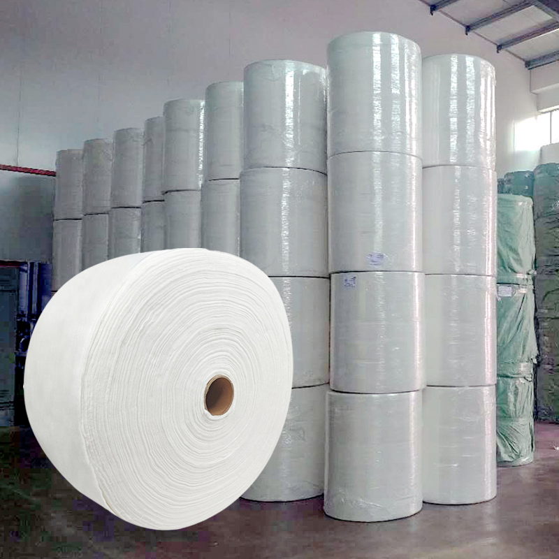 Pure Cosmetic Nonwoven Raw Material Jumbo Roll for Cotton Pads Spunlace 3 Ply Fabric Factory Wholesale