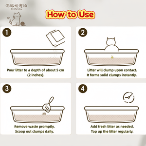 Lettiera per Gatti PetPetJoy in Tofu Ecologica, Grana Fine 2,4kg, Biodegradabile e Organica, Bianca e Blu, Prodotta in Cina - Product Image 6