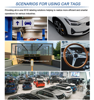 XGSun Passiver UHF RFID Fahrzeug-Tag mit Großer Lesereichweite, Individueller Bedruckung, Beschreibbarem H9-Chip, Großem Speicher, EPCglobal Gen2 Highway-konform
