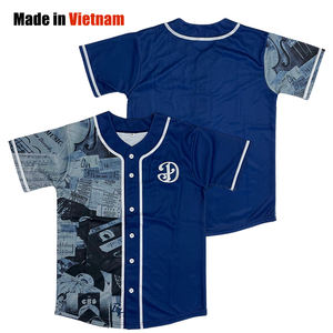 Camisetas de Béisbol Unisex de Alta Calidad, Camisas con Botones, Uniformes Deportivos, Tops de Moda Urbana, Spandex/Poliéster Anti-UV Plus - Product Image 1
