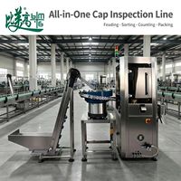 Dispositif de contrôle de capuchons en verre à haute vitesse avec reconnaissance synchrone des défauts multiples, pour un gain de main-d'œuvre et des critères d'inspection de production standardisés