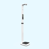 Báscula Ultrasónica de Altura, Peso e IMC, Pantalla LCD de 5 Pulgadas, Diseño Plegable, Cálculo Automático del IMC