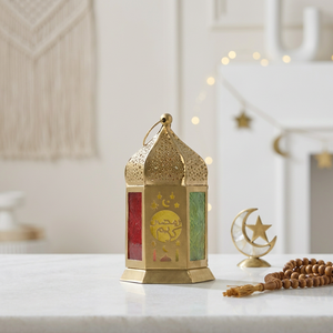 Wholesale Mini <b>Moroccan</b> Metal Candle Lantern with Ramadan Cutwork for Home & Events <b>Decoration</b> - Product Image 1