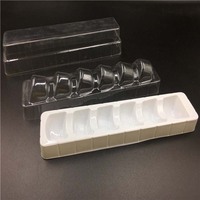Emballage de boîte à macarons en plastique transparent blister personnalisé pour animaux de compagnie contenant pour macarons avec plateau