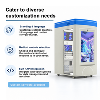 Kiosque en libre-service, kiosque de santé, kiosque de télémédecine, écran tactile, diagnostic à distance pour hôpital, clinique, pharmacie