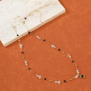 Squisita Collana di Perle e Ametista Naturale, Regalo di Anniversario, Gioiello di Alta Gamma in Acciaio e Oro 18K per Lei - Product Image 5