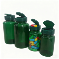 Récipient de médecine de bouteille de pilule en plastique d'OEM ODM avec le chapeau de preuve d'enfant 100ml à 500ml bouteille verte de capsule de stockage de vitamine de comprimé