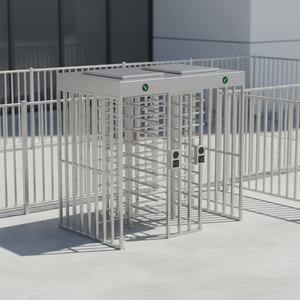 Sistema di Ingresso con Tornello Pedonale a Tutta Altezza in Acciaio Inossidabile per Esterni con Controllo Accessi e Protezione IP54 - Product Image 5