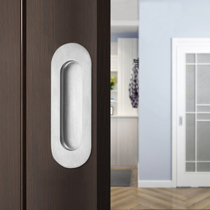 Stainless Steel Concealed <b>Drawer</b> Handles Rectangle Minimalist Design Antirust Furniture Handle - Product Image 4