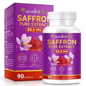Acentiallabs Natürliche Bio-Safrankapseln zur Steigerung von Energie und Konzentration Vegane Reine Safranextrakt-Kapseln Nahrungsergänzungsmittel für Männer & Frauen - Product Image 1