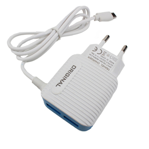 Phong Cách Hiện Đại Màu 2 <span class=keywords><strong>USB</strong></span> Điện Thoại Di Động Sạc Di Động Adapter Du Lịch Với V8 <span class=keywords><strong>Micro</strong></span> <span class=keywords><strong>Usb</strong></span> Loại C Cable LED Ánh Sáng - Product Image 1
