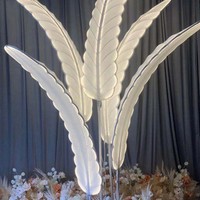 Lumière décorative LED grande taille alimentée par courant alternatif, motif feuille de bananier, pour allée de mariage, événements festifs et festivals