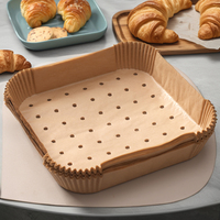 Plateau en papier silicone antiadhésif jetable pour friteuse à air