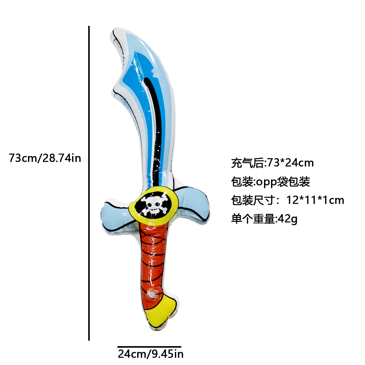 Cuchillo Pirata Azul (73cm)