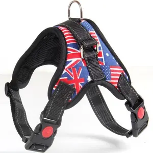 Reflective No Pull Breathable Adjustable Pet Dogs Vest with Handle Removable Patches K9 Dog Harness RIBBONS Solid 1 Pcs 0302-2