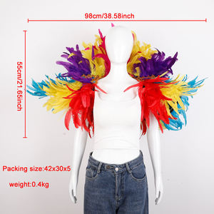 Chales de Plumas de Pollo Brillantes de Neón, Plumas Cómodas para <span class=keywords><strong>Mujer</strong></span>, Disfraces y Accesorios para Fiestas de Carnaval, Actuaciones en Escenario - Product Image 4