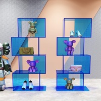 Présentoir en acrylique pour magasin, étagère à chaussures et sacs, vitrine, accessoires de présentation, étagère de rangement multicouche pour la maison