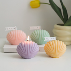 Vela perfumada de concha de mar para decoración del hogar, velas adorables de alta calidad, precio bajo de fábrica - Product Image 1