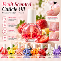Huile pour cuticules naturelle 30 ml avec logo personnalisé, parfum de fleurs et de fruits, enrichie en vitamine E, hydratant pour les ongles et les cuticules, pour les doigts et les orteils