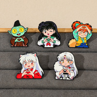 Pin Enamel Anime Jepang Bergaya Lucu Karakter Inuyasha Bahan Alloy