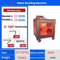 Cintreuse de barres d'étriers semi-automatique CNC PLC LingXingDongLi GF25 renforcée en usine pour acier au carbone/acier inoxydable