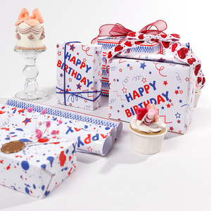 Wholesale High Quality Birthday <b>Tissue</b> Rolls Red & Blue Packaging <b>Wrapping</b> <b>Paper</b> Roll Uperior Craftsmanship - Product Image 3