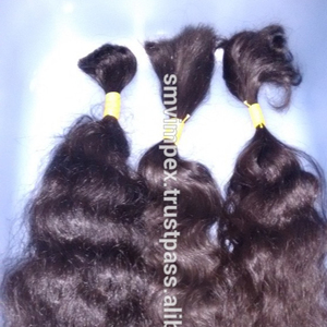 ผมมนุษย์ทอสีน้ำตาลธรรมชาติการต่อผมแบบดิบจำนวนมากผมทอแบบอินเดียเรมีที่ยังไม่ผ่านกระบวนการจากอินเดีย - Product Image 2