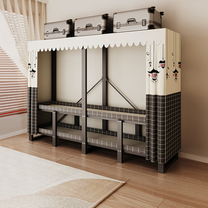 <span class=keywords><strong>Armadio</strong></span> Moderno Pieghevole con Telaio in Metallo, Ante Scorrevoli, Design Durevole, Grande Capacità di Stoccaggio, Facile Montaggio, Ideale per Affitti - Product Image 5