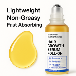 성장 촉진에 맞춤형 로고 헤어 롤 두피 혈청 보습 건강한 로즈마리 모발 성장 세럼 롤 온 - Product Image 3