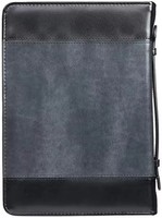 Housse de Bible classique personnalisée en cuir avec fermeture éclair, logo en relief, housse de protection en cuir PU pour Bible