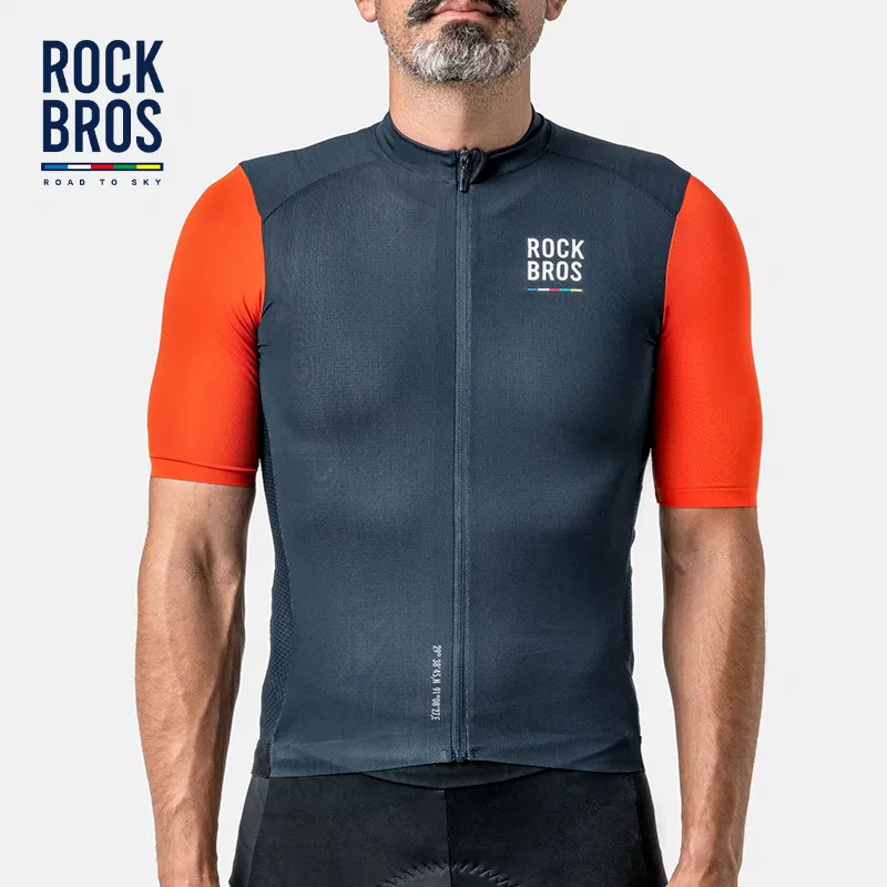 Rockbros Road To Sky-Serie 2023 Nieuw Op Maat Gemaakt Fietsshirt Met Korte Mouwen Print Pro Cycle Kleding Heren Racefiets Shirt