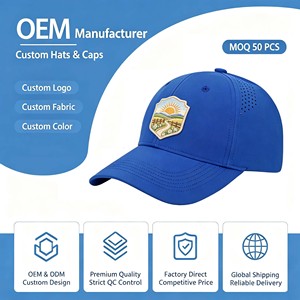 Gorra de Béisbol Personalizada Verde Transpirable con Orificios Cortados con Láser de Nailon, Gorra de Secado Rápido Impermeable para Hombre - Product Image 1