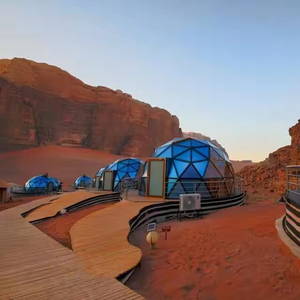 Carpa de cúpula de media esfera Cúpulas geodésicas Estructura de aluminio de lujo Casa de cúpula de vidrio para campamento Hotel Resort - Product Image 3