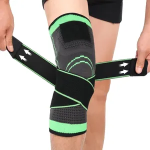 Outdoor Knie Mouw Sport Hardlopen Basketbal Compressie Knee Pads Verstelbare Gebreide Warme Beschermende Kleding Knie Mouw