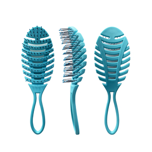 <span class=keywords><strong>Pelo</strong></span> largo y <span class=keywords><strong>corto</strong></span> rizado natural 360 cepillo ondulado de cerdas curvas cepillo redondo duro de ventilación - Product Image 1